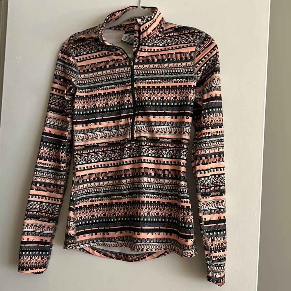 Nike pro dri-fit multi print half zip